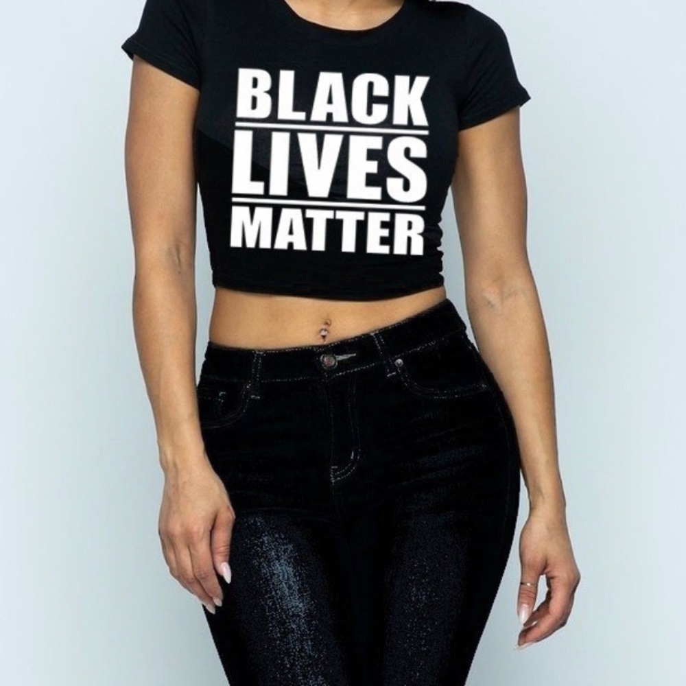 Black lives matter crop top